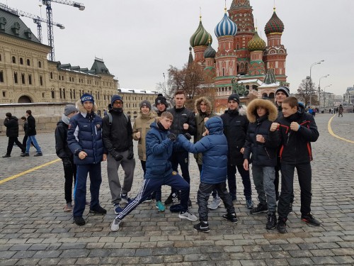 Irish squad in Red Square Moscow